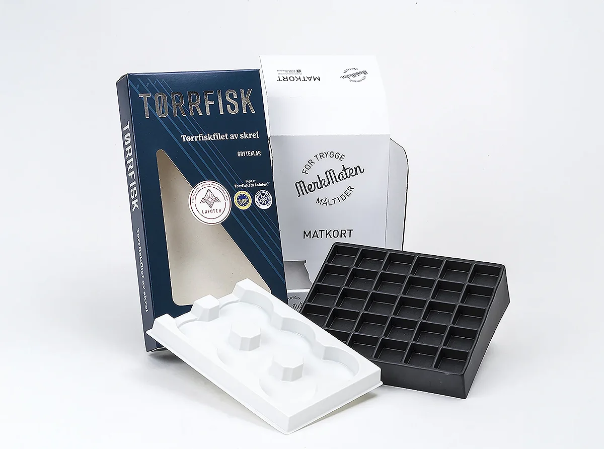 Termoformet tørrfisk innpakning Aksell logistikk