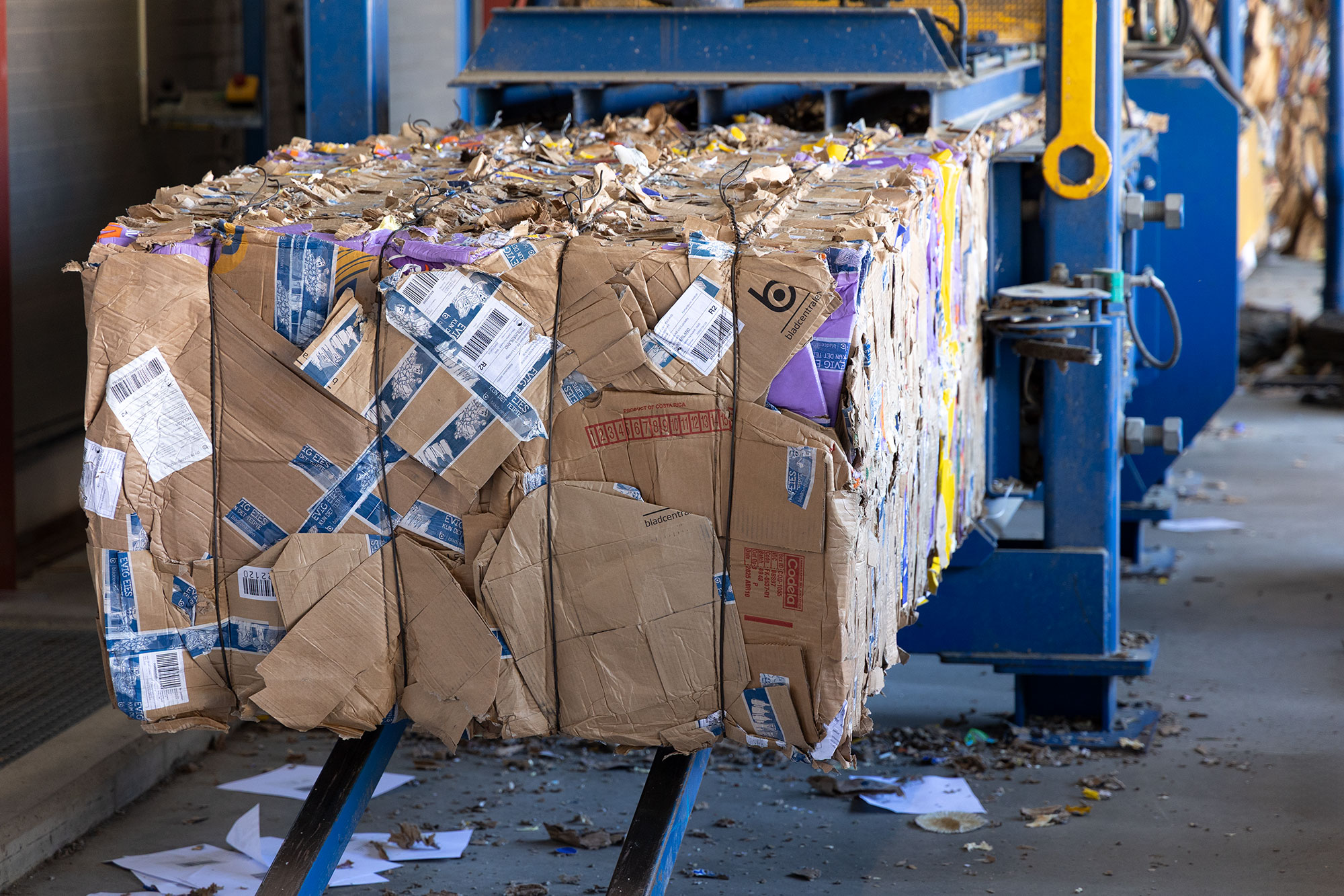 Gjenvinning fra retursortering hos Aksell Logistikk